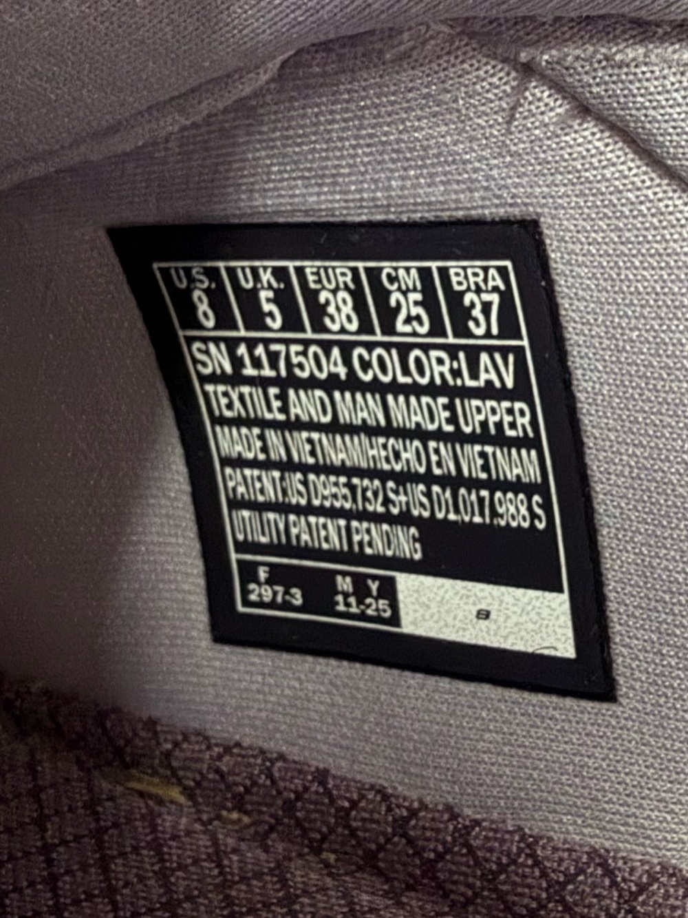 Skechers Light Lavender Knit Slip-On Sneakers with White Sole - Picture 6 of 6